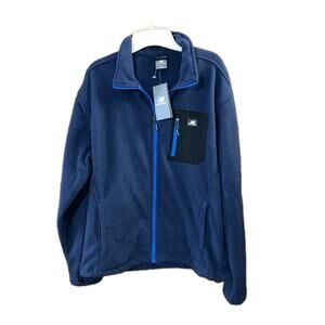 New Balance Men's Fleece Jacket Sz M New Blue Full Zip Outdoor Warm Cozy